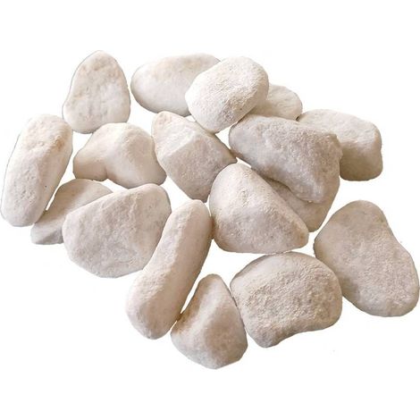 CIOTTOLI ORNAMENTALI 'BIANCO CARRARA' granulometria 25/40 mm