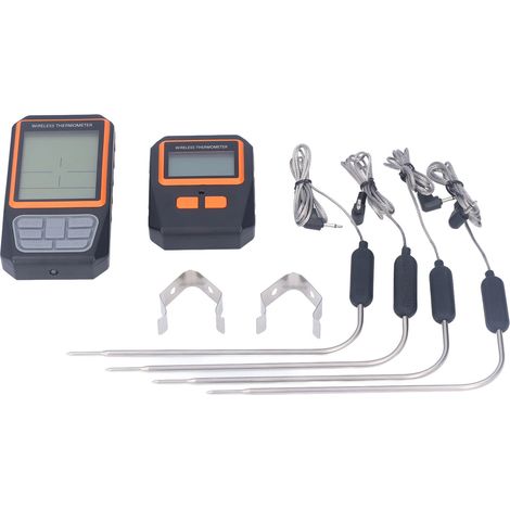 Thermomètre de cuisson sans fil pour barbecue, télécommande numérique, portée de 100 mètres, 4 sondes, CH-216 (1/5)