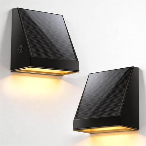 Appliques Murales Solaires-Lot de 2 Extérieures avec Détecteur de Mouvement Radar - Éclairage LED IP65, 2 Modes, Autonomie 30H