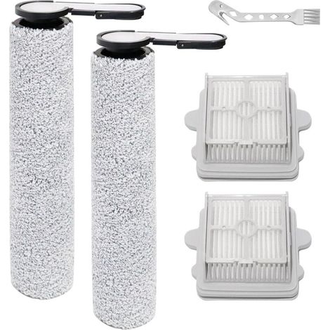 Rotating brush + filters Replacement parts for Roborock F25 RT / F25 / F25 ACE / F25 LT / F25 ALT / F25 GT / F25 XT / F25 ACE Combo / F25 Combo vacuum cleaner accessories, 2 roller brushes + 2 HEPA fi (1/4)