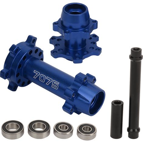 Sechseckige Aluminium-Radnaben für Vorder- und Hinterrad des LOSI 1/4 Promoto MX RC-Motorrads, für Umbau und Verbesserung, blau (1/5)