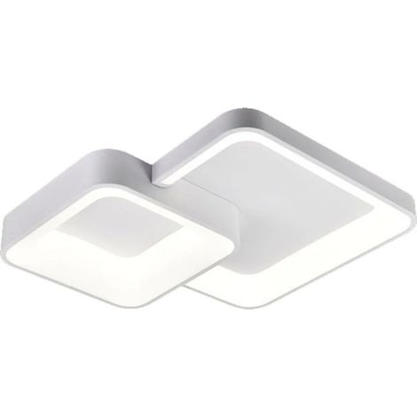 TRADE SHOP - Plafoniera Soffitto Led 58w 2 Quadrati Lampadario Cct 3 Colorazioni 3000k A 6500k C59-3c - Bianco (1/5)