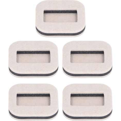 de 5 coupelles en feutre rectangulaires concaves pour