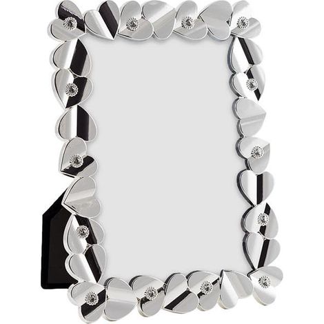Cadre photo en forme de cœurs en métal argenté pour photo de 13 x 18 cm