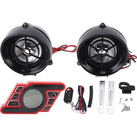 Haut-parleur Bluetooth pour moto, alarme antivol, appel mains libres, Navigation vocale, système stéréo étanche. (1/4)
