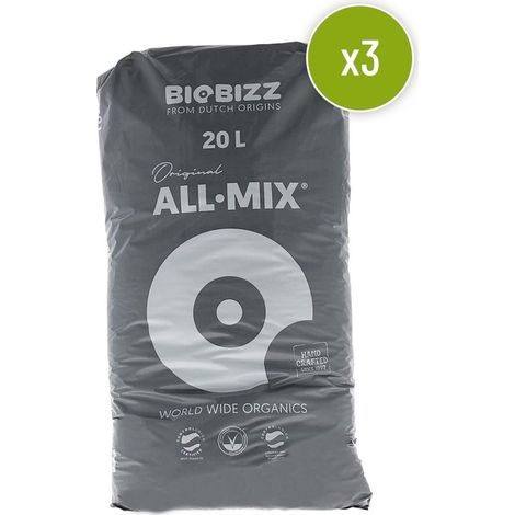 Lot de 3 sacs de terreaux Biobizz All·Mix® 20L – Substrat organique enrichi