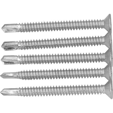 Vis autoperceuses en acier carbone galvanisé, tête plate cruciforme 4.8x50mm, lot de 50 pour fixation et bricolage (1/5)