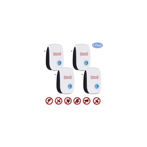 4 pièces anti-rongeurs répulsif à ultrasons répulsif électronique répulsif pour animaux domestique intérieur et extérieur