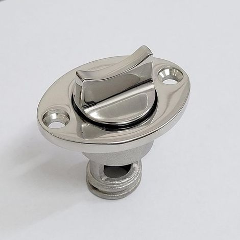 Bouchon de vidange de cale en acier inoxydable 316 pour trou de 25 mm, ovale, garboard, marine (1/4)