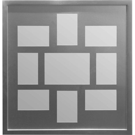 Premier Housewares Silver 9 Photo Rectangular Multi Frame (1/2)