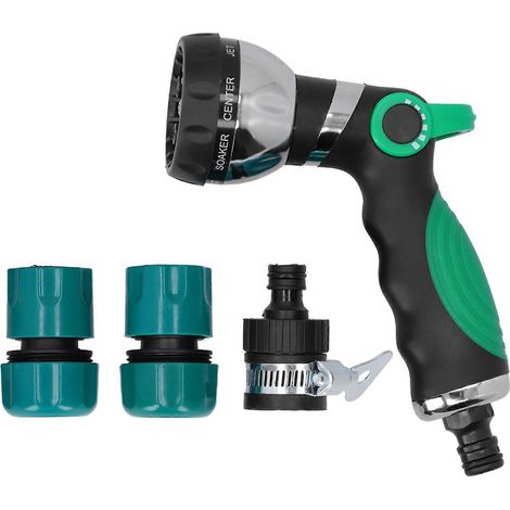 Garden Hose Spray Nozzle with 8 Adjustable Patterns, Quick Connector Set (1/5)