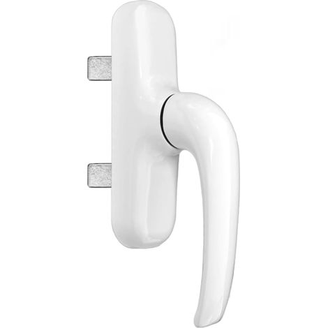 1 - Poignée Crémone - Accessoire De Fenêtre - Ouverture Intérieure Droite - Pour Profilés Européens 2 Pales - Aluminium Et Nylon - Blanc - 17,5x3,4x6,5cm