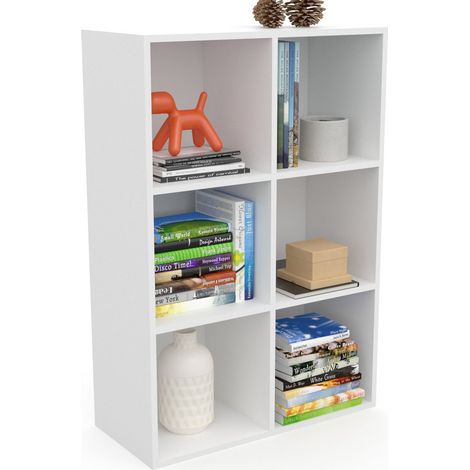 Librería estanteria con 6 cubos - Blanco (1/4)