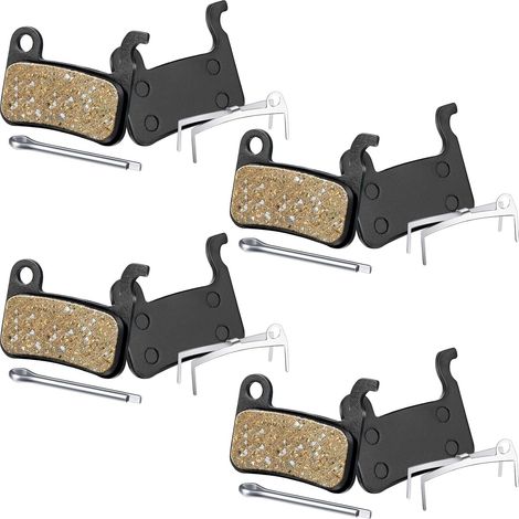 Juego de 4 pares de pastillas de freno de disco de resina para bicicletas, compatibles con Shimano Deore XT XTR LX SLX Hone Alfine Saint Disc Brake. (1/5)