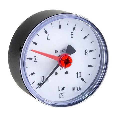 AFRISO Manometer RF 63 - Anschluss axial 1/4'' AG, Anzeige 0-10 bar, Solar geeignet (1/2)