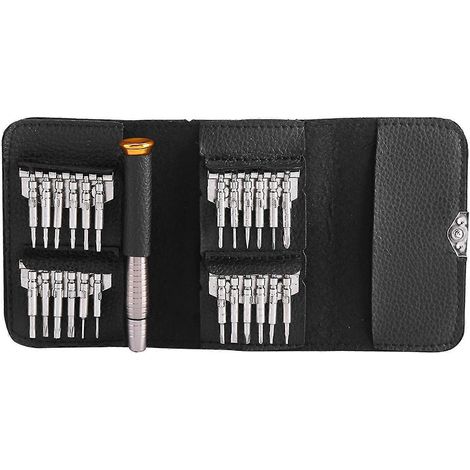 Kit de mini tournevis de précision 25 en 1 - Compatible avec les ordinateurs portables, les montres, les bijoux et les outils de réparation électronique (1/5)