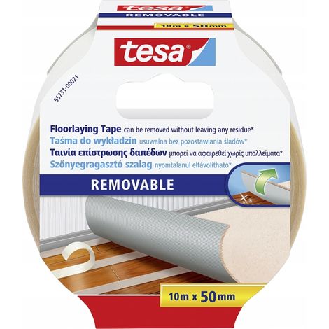 Tesa doppelseitiges, wiederablösbares Klebeband für rutschfeste Teppiche 10 m 50 mm