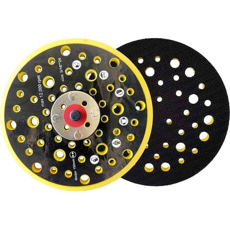 6-Loch-Schleifpad, 150-mm-Basis, Klettverschluss, Polyurethan, Mirka Ceros Deros (1/5)