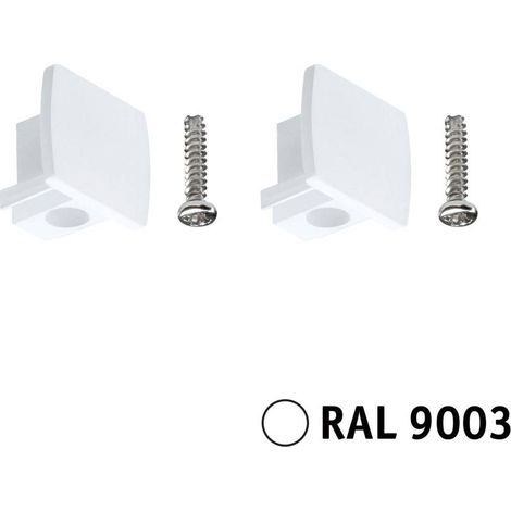 Embout de connecteur URail 13x21mm plastique blanc signal