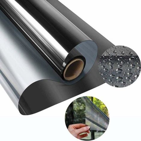 Films de Fenêtre Miroir Anti-Regard, Isolant Auto-Adhésif Réfléchissant, Protection UV et Vie Privée, pour Maison et Bureau (1/4)
