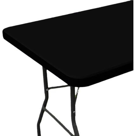 Nappe rectangulaire, nappe élastique en vinyle doublée de flanelle pour tables pliantes de 120 cm, imperméable et facile à nettoyer, pour l'intérieur, l'extérieur, les pique-niques et le camping (beig (1/5)