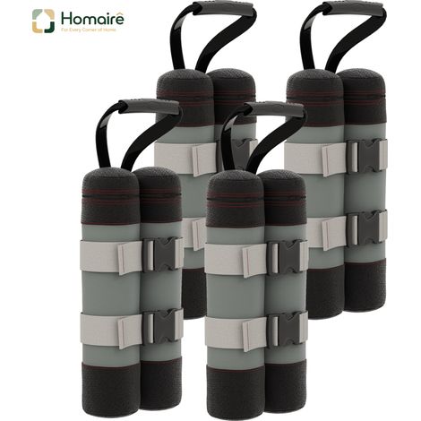 HOMAIRE Pavillon Sandsäcke 4er Set en Oxford-Stoff gris noir avec poignée pour stabilité