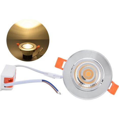 Projecteur encastré LED orientable 3000K lumière chaude, modulation d'angle, 100-264V, encastré (1/5)