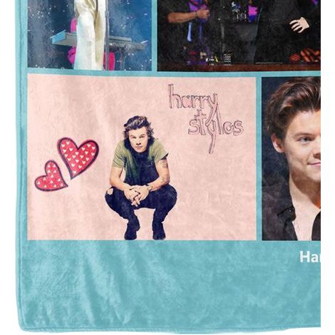 Harry Styles Sternendecke 120 x 150 cm, Sonderanfertigung BL601B-2, weiche Decke mit Sternenmuster (1/4)