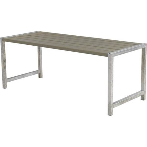 Plus Plankentisch 186x77x72cm graubraun rechteckig Gartentische (1/3)