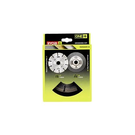 Ryobi RAK6AGD115 Kit 6 Scheiben 115 mm Schleifer 1 Diamant 5 Schliff