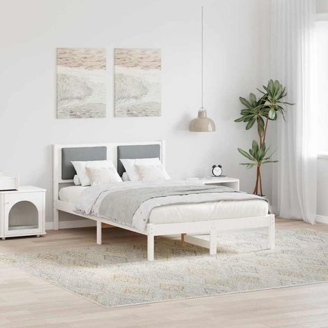 Cadre de lit-Structure de lit Gris clair 120 x 190 cm Pin massif 296700 (1/5)