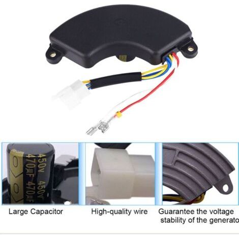 Régulateur de tension automatique universel Ej.Life 250V 470UF (AVR) pour générateurs de 5 à 6,5 kW. (1/3)