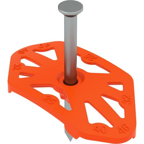 OBO Bettermann Nagel-Fix 2.0 43,8 x 23,5 x 7 Polypropylen orange, 100 Stück, 2222880