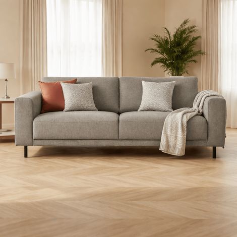 Modernes 2,5-Sitzer-Sofa, taupefarbener Stoff, Aniko, 183 x 90 x (1/5)