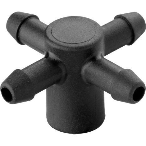 Pack 500 Adaptador en cruz 4 salidas 3mm para goteros Idrop, ideal para riego eficiente (1/5)