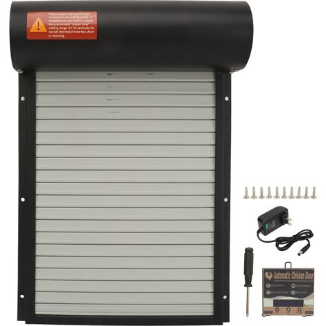 Poulailler automatique minuterie manuelle 100V-240V contrôleur robuste écran LED pour porte de poulailler canards oies noir fiche US (1/5)