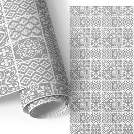 Möbelfolie - Klebefolie für Möbel - Selbstklebefolie - Dekorfolie - Küchenfronten bekleben - Klassische Fliesen 50x100 cm