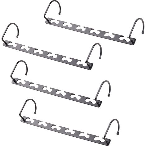 Ensemble de 4 cintres noirs gain de place, organisateur de cintres Magic Hanger (1/5)