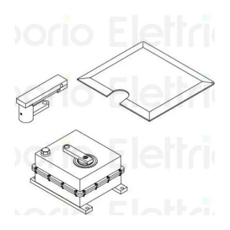 beninca pièce détachée déverrouillage + levier pour caisse du.110/90 9686018 (1/3)