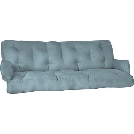 Sitzkissen für Hollywoodschaukel Flair HS, 180x50x8cm, Taubenblau
