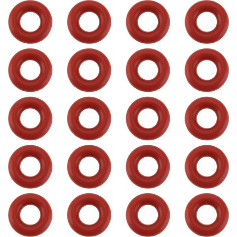 Lot de 100 Joints Toriques en Silicone Rouge pour Lave-linge Et Réfrigérateur 7 X 3 X 2 Mm (1/5)
