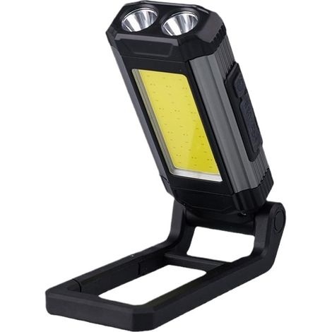 Lampada da lavoro ricaricabile, lampada da campeggio, lampada a LED con rotazione a 360°, impermeabile per lavori edili. (1/5)