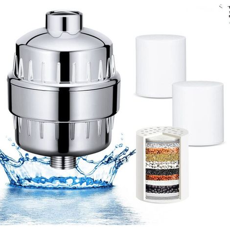 Duschfilter für hartes Wasser, Duschkopffilter, Reinstwasserfilter gegen Kalkablagerungen, Babyduschenfilter gegen Chlor und Fluorid (1/4)