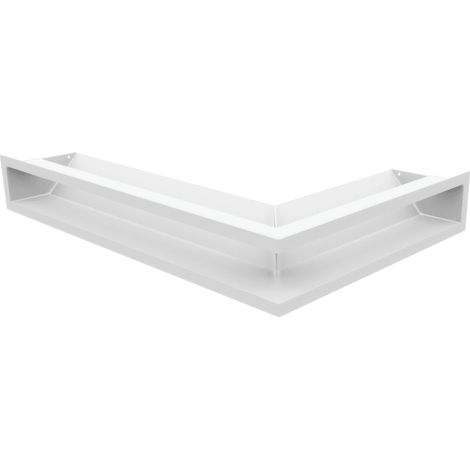 Eck-Lüftungsgitter LUFT links 60x40x9 weiß Slim (1/5)