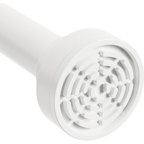Tringle de douche télescopique sans perçage 76,2 à 152,4 cm - En acier inoxydable - Extensible - Pour douche, baignoire, salle de bain - Blanc (1/5)