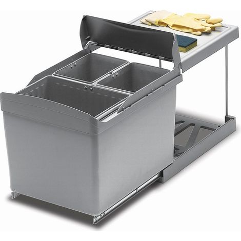 Linea 517 450mm raccoglitore rifiuti 1x16l+2x7,5l SANS MARQUE