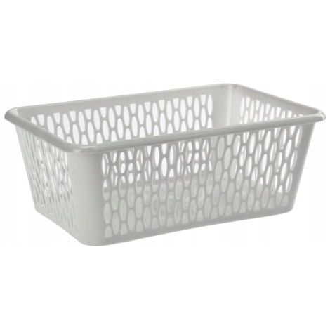 Cesta de plástico Molly (30, 20 y 11 cm, gris)