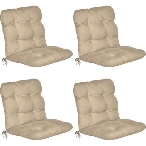 Beautissu 4er Set Niederlehner Auflage Flair NL 100x50x8 cm Natur