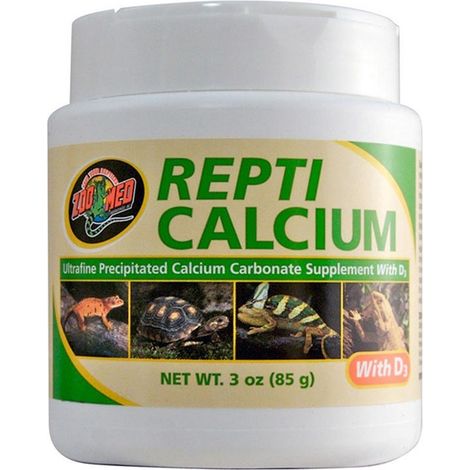 Zoo Med Repti Calcium - Integratore per rettili e anfibi, Carbonato di Calcio per rettili con D3 - 3OZ/85GR