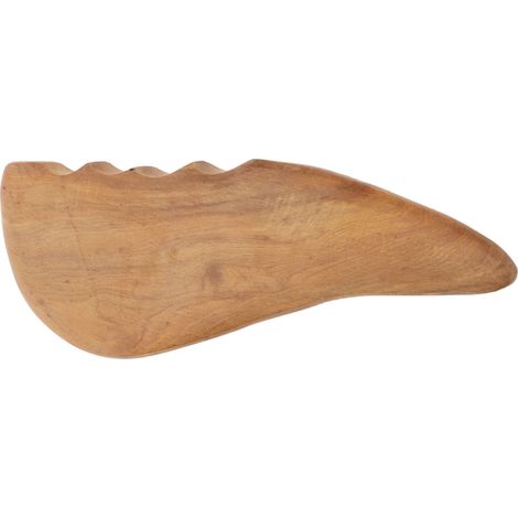 Planche Gua Sha en bois en forme de faucille pour le visage et le corps, outil de massage par points pour la perte de graisse et le remodelage. (1/5)